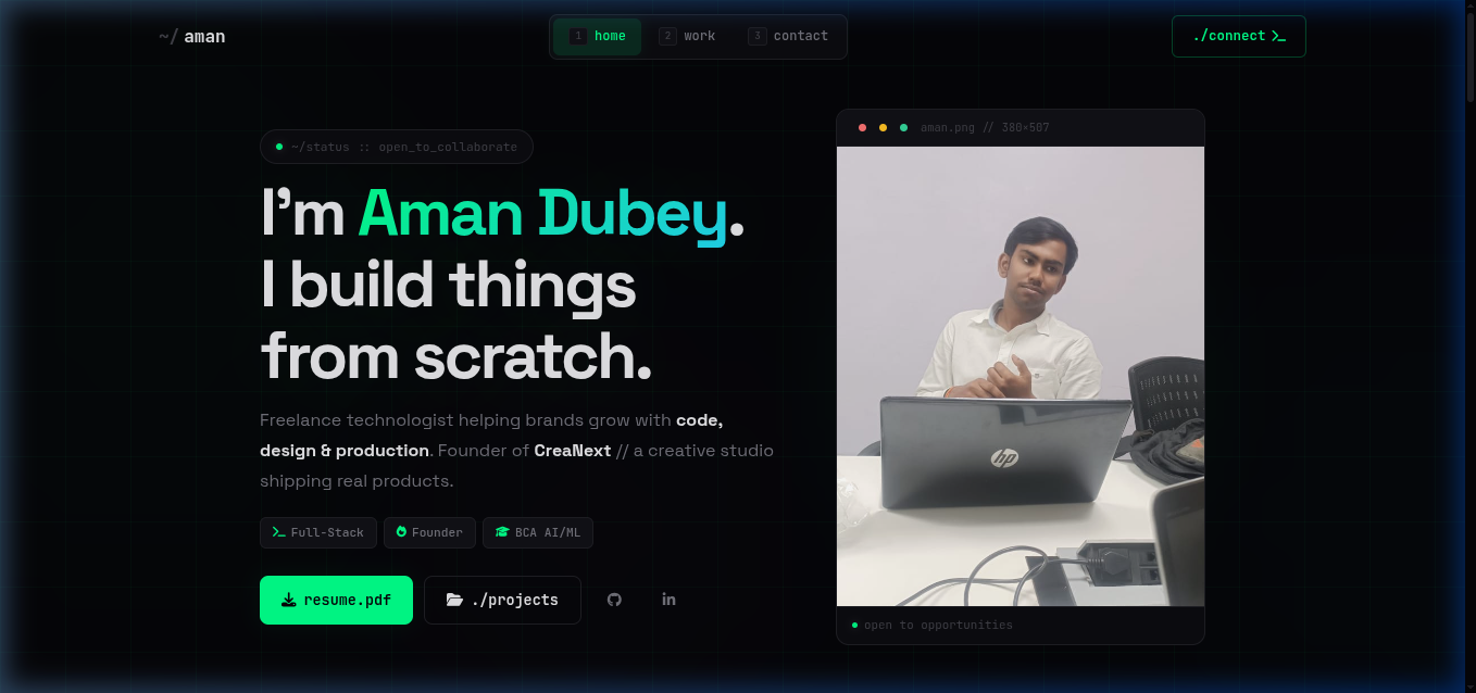 Aman Dubey Portfolio